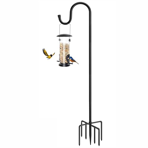 ANIDEER 72" Shepherds Hooks for Outdoor, Heavy Duty Garden Bird Feeder Pole for Hanging Bird Feeder, Plant Bas - view 2