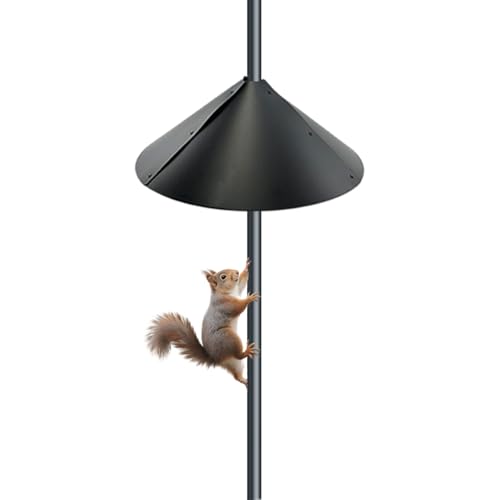 Squirrel baffle for bird feeders pole, squirrel proof cone for outdoors shepherds hook. Squirrels deterrent fo - view 7