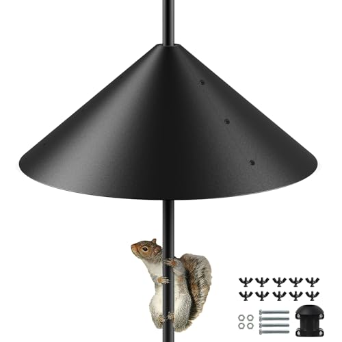 19 Inch Metal Squirrel Baffle for Bird Feeder Pole, Outdoor Squirrel Proof Bird Feeders, Bird House Guard for  - view 2