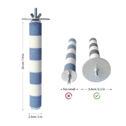 AOTU Bird Perch Rough-surfaced Parrot Perch Bird Stand for Cage– Durable Beak & Claw Trimming Grinding Stone f - view 4