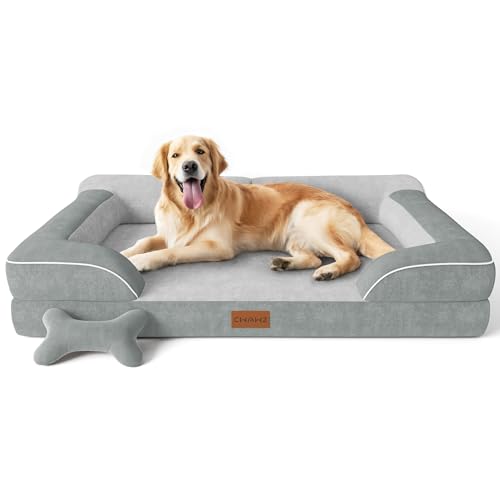 Extra Large Dog Bed, Orthopedic Dog Bed with Cooling Gel Memory Foam, Waterproof XL Pet Bed with Removable Was - view 2