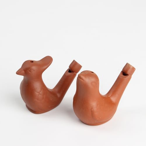 2Pcs Bird Water Whistles, Funny Ceramic Water Whistles, Warbler BirdWhistles Noise Makers, Purple Clay Pottery - view 4