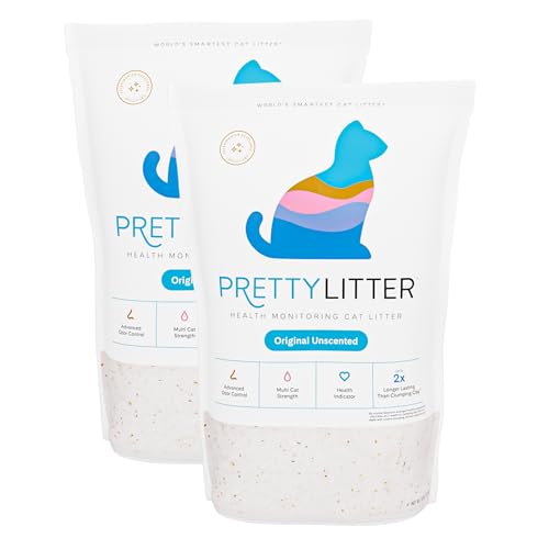 PrettyLitter Health Monitoring Cat Litter (Unscented, Non Clumping) | Lightweight & Low Tracking, Color Changi - view 2