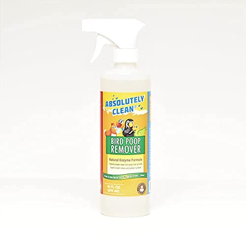 Absolutely Clean Amazing Bird Poop Cleaner Spray - Just Spray/Wipe - Safely & Easily Removes Bird Messes - Use