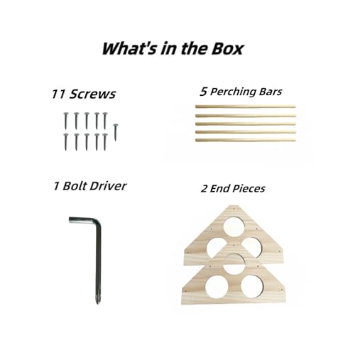 Large Wooden Pine Chick Perch Roosting Bar for Baby Chicks Brooder Coop, Chicken Training Toy Stand - view 4