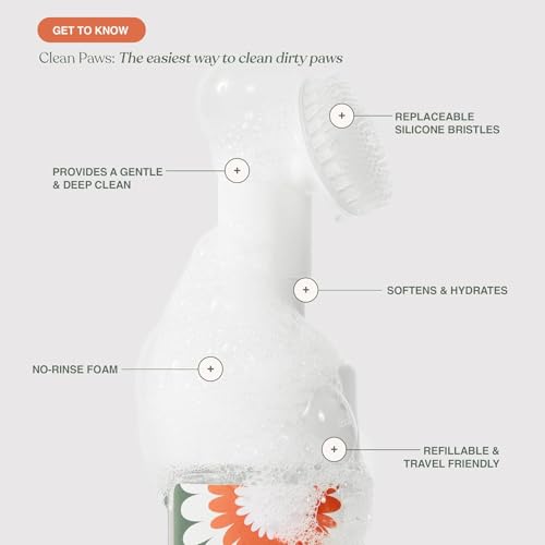 Dandylion Dog Paw Cleaner, Clean Paws, Dog Paw Washer, No Rinse Foam Cleaner for Dogs, Fragrance Free pH Balan - view 3