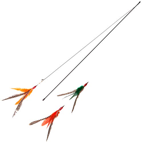 GoCat Da Bird Rod and Feather Cat Toy, Handmade in The USA (3 Birds) - view 2