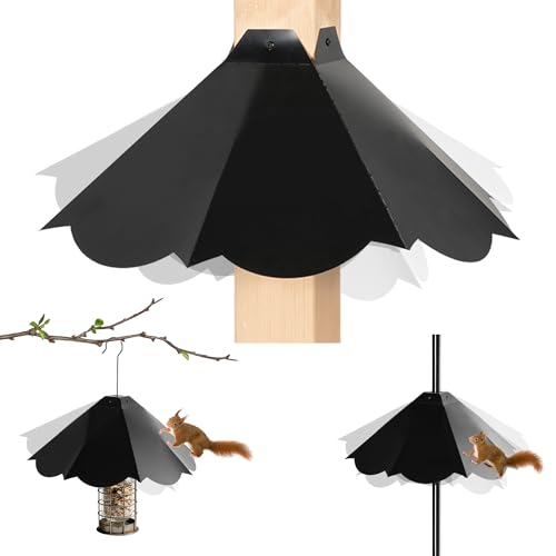 Oversized 21 Inch Metal Squirrel Baffle, Chew-Proof Weatherproof Squirrel Guard for Bird Feeder Pole and 4x4 P - view 2