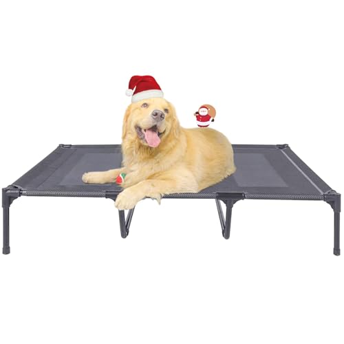 Suddus Elevated Dog Bed for Large Dogs 140lb, Breathable Cooling Raised Dog Cot with Dual Support Bars & Metal - view 2