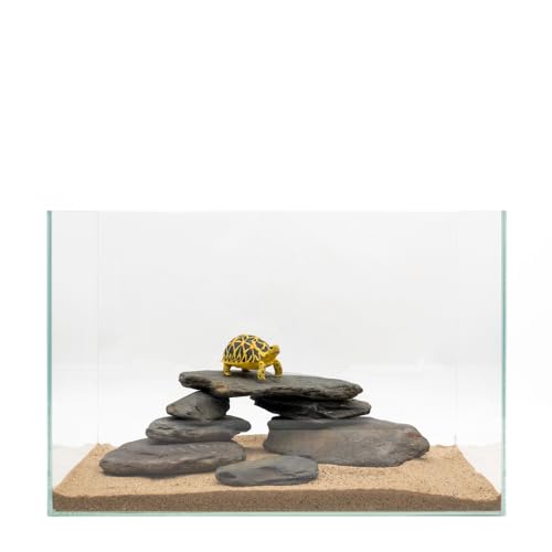 Aquarium Stone Natural Slate Stream Turtle Tank Rocks 3-7 inches Fish Rock for Aquarium Aquascaping Shrimp Tan - view 3