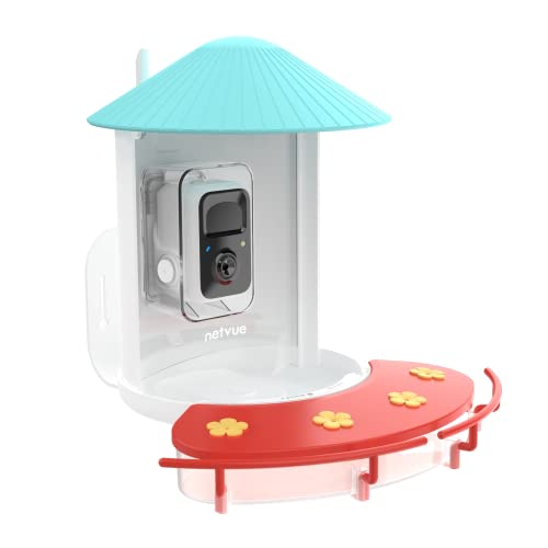 NETVUE Hummingbird Feeder Perch, Compatible with Birdfy, Attract Hummingbirds, 18.3 oz Capacity, 2 in 1 Bird F - view 3