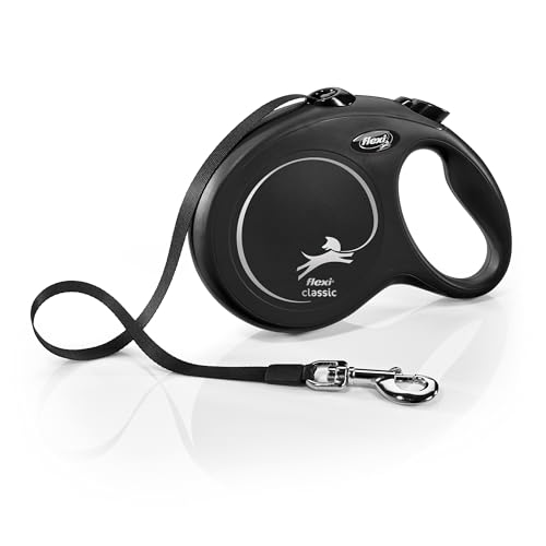 FLEXI New Classic Tape Retractable Dog Leash for Large Dogs Upto 110 lbs. – 26 ft., Black | Tangle Free Pet Wa - view 2