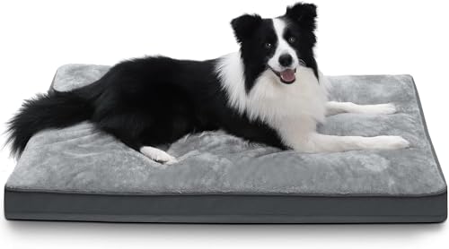 Dog Crate Bed Waterproof Deluxe Plush Dog Beds with Removable Washable Cover Anti-Slip Bottom Pet Sleeping Mat - view 2