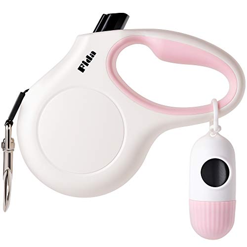 Fida Retractable Dog Leash for Small Breed up to 26 lbs, 16 ft Pet Walking Leash with Dispenser and Poop Bags, - view 2