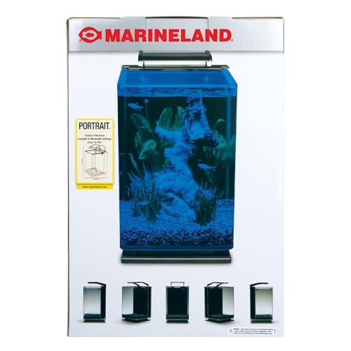 Marineland Portrait Glass LED Aquarium Kit, 5 Gallons, Hidden Filtration,Black - view 5