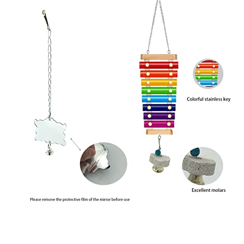 6 Packs Chicken Toys for Coop Accessries, Chicken Swing Toys for Chicken Hens, Chicken Xylophone Toys and Mirr - view 5