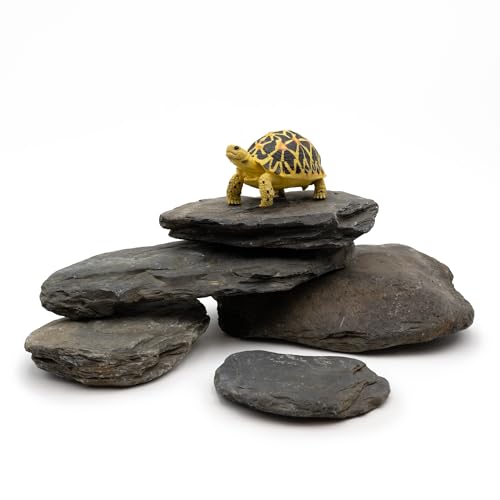 Aquarium Stone Natural Slate Stream Turtle Tank Rocks 3-7 inches Fish Rock for Aquarium Aquascaping Shrimp Tan - view 2