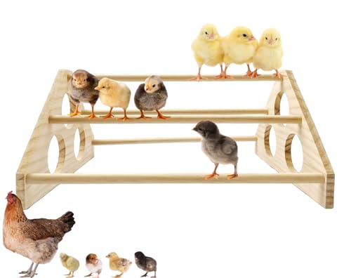 Large Wooden Pine Chick Perch Roosting Bar for Baby Chicks Brooder Coop, Chicken Training Toy Stand - view 2