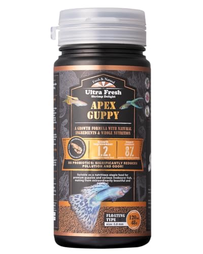 Ultra Fresh Apex Guppy Fish Food, Growth Formula with Natural Ingredients & Whole Nutrition 1.69oz - view 2