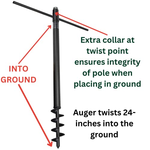 JCS Wildlife Universal Mounting Pole Kit for Bird Houses & Feeders, Heavy-Duty Steel Pole with Threaded Connec - view 6