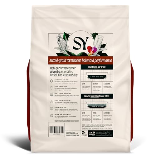 Sustainably Yours Natural Cat Litter, Mixed-Grain Formula, Exceptional Clumping & Odor Control, Virtually No D - view 4