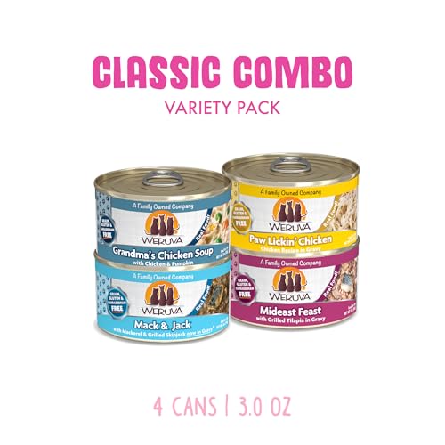 Weruva Classic Cat Food, Classic Combo Trial Variety Pack, 3oz Can, Pack of 4 - view 3