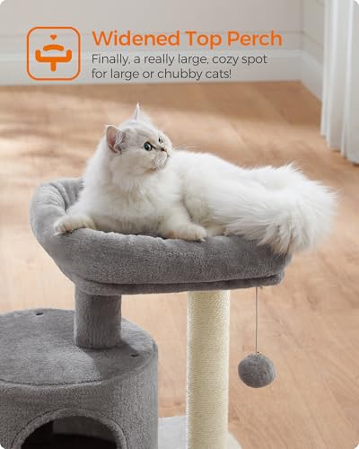Feandrea Cat Tree, Small Cat Tower with Sisal Scratching Post, Plush Condo with Padded Perch, for Small Spaces - view 7