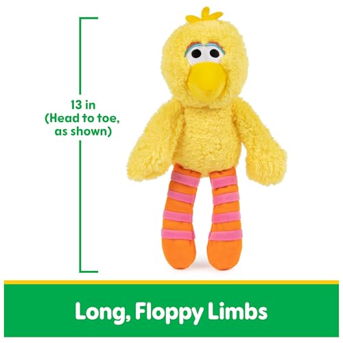 GUND Sesame Street Official Big Bird Take Along Buddy Plush, Premium Plush Toy for Ages 1 & Up, Yellow, 13” - view 4