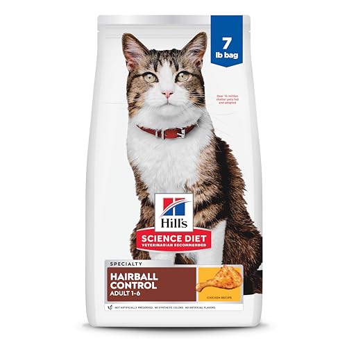 Hill's Science Diet Hairball Control, Adult 1-6, Hairball Control Support, Dry Cat Food, Chicken Recipe, 7 lb  - view 2