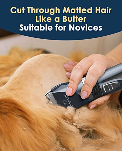 oneisall Quiet Cat Clippers for Matted & Long Hair, 2-Speed Cordless Pet Shaver Grooming Kit for Cats, Small D - view 4