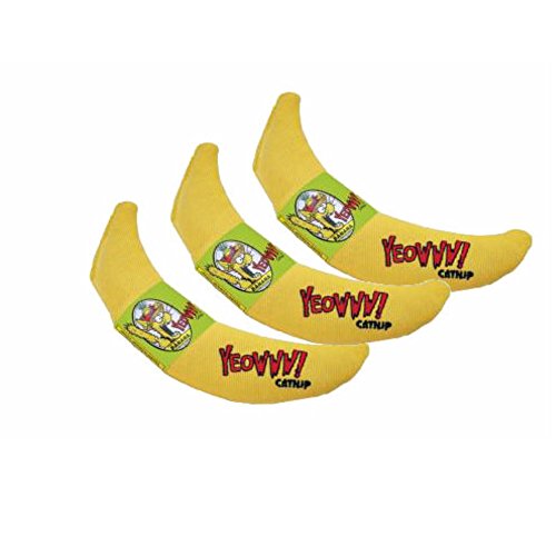 Yeowww! 100% Organic Catnip Toy, Yellow Banana 3 Pack - view 2