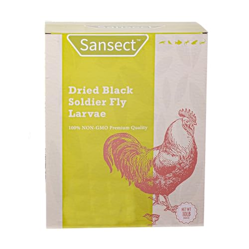 SANSECT Dried Black Soldier Fly Larvae 10LB, High Calcium Chicken Feed – 85X More Calcium, Non-GMO Treats for  - view 2