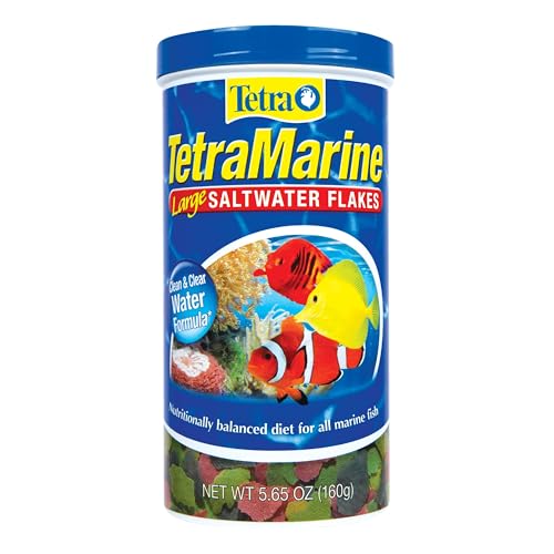 TetraMarine Large Saltwater Flakes, Nutritionally Balanced Fish Food for Saltwater Fish, 5.65 oz - view 2