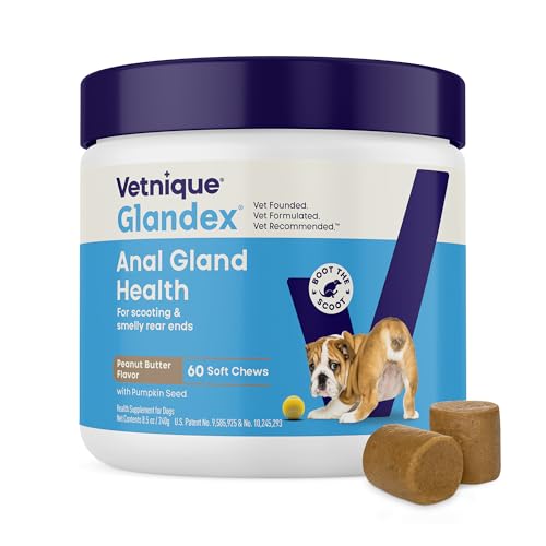 Vetnique Glandex Anal Gland Soft Chew Treats with Pumpkin for Dogs Digestive Enzymes, Probiotics Fiber Supplem - view 2