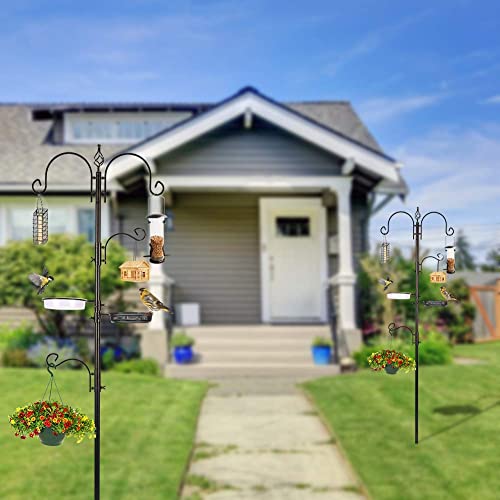 Deluxe Bird Feeding Station Kit With Multi Feeder Hanging Pole, Metal Suet Feeder, Bird Bath, Mesh Tray for At - view 3