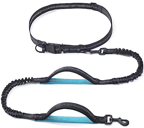 iYoShop Retractable Hands Free Dog Leash - Dual Handle Bungee Waist Leash for Small, Medium and Large Dogs (Me - view 2