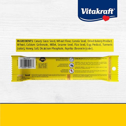 Vitakraft Crunch Sticks Parakeet Treats Egg and Honey Flavor 2 Pack - Long Lasting Seed Stick with Natural Woo - view 8