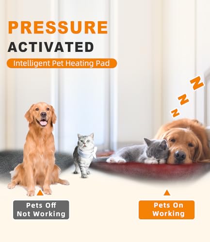 uncn Dog Cat Heating Pad Pressure Activated 18 X 22 Pet Heat Pack Automatic Electric Heated Bed Mat for Indoor - view 3