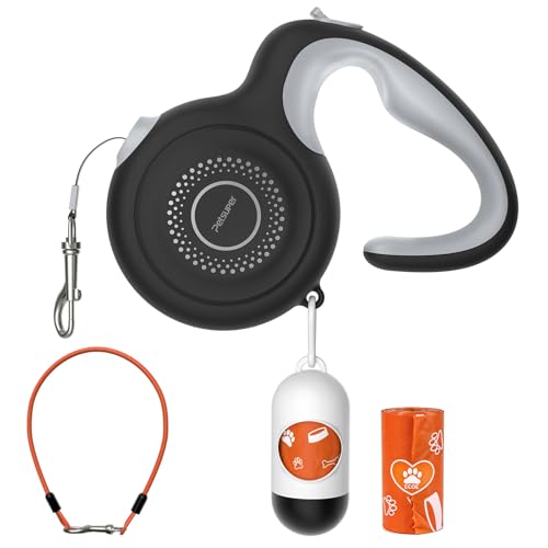 16Ft Retractable Dog Leash with Chew-Proof Steel Cable, 360° Tangle-Free, Shock Absorbing, Built-in Poop Bag D - view 2