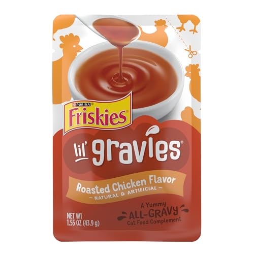 Purina Friskies Lil' Gravies Roasted Chicken Flavor Cat Food Lickable Cat Treats - (Pack of 16) 1.55 oz. Pouch - view 2