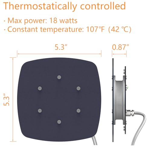 Bird Heater, Thermostatical Bird Warmer for Parakeets, IP67 Waterproof Bird Accessories and Supplies, 12V - view 4