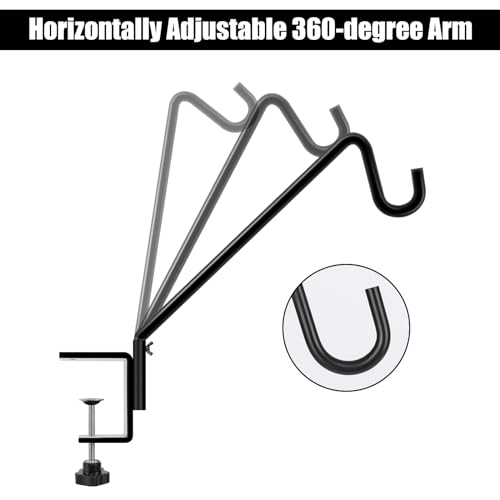 FEED GARDEN 2 Pack 14 Inch Deck Hook, Deck Bird Feeder Hanger, Applicable Deck Thickness 1 Inch-3 Inch - view 3