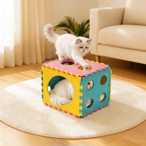 41 Pcs Interactive Cat Toys for Indoor Cats, Kitten Toys with Soft Pillow, Catnip Toys, Chew Rope, Feather Wan - view 3
