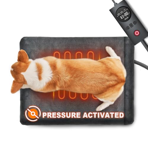 uncn Dog Cat Heating Pad Pressure Activated 18 X 22 Pet Heat Pack Automatic Electric Heated Bed Mat for Indoor - view 2