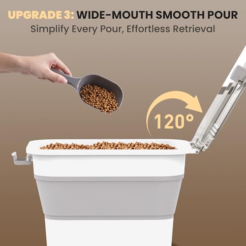 20-23 Lbs Dog Food Storage Container, Collapsible Dog Food Container with Transparent Airtight Lid,Multifuncti - view 7