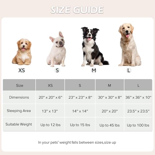 JOEJOY Donut Dog Bed Medium Size Dog, Cute Round Calming Pet Bed with Removable Washable Cover, Orthopedic Pup - view 7