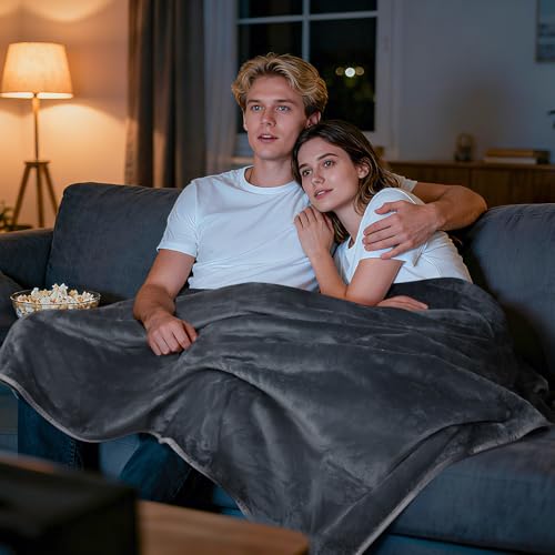 LOOBANI Waterproof Blanket for Bed: Reversible Soft Flannel Twin Bed Blanket 60" x 80", Leakproof Throw Spill- - view 7
