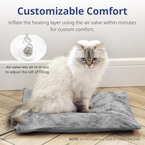 Outdoor Heated Cat Bed, Soft Pet Heating Pad with Steel-Wrapped Cord, Outside Pet Warmer for Feral Cats and Do - view 4