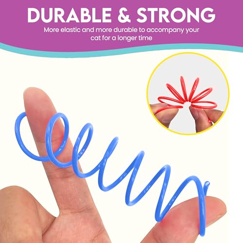 SPOT Colorful Springs Cat Toys – 3" Bouncy Coils for Indoor Cats & Kittens to Swat, Chase & Bite, Safe Lightwe - view 5