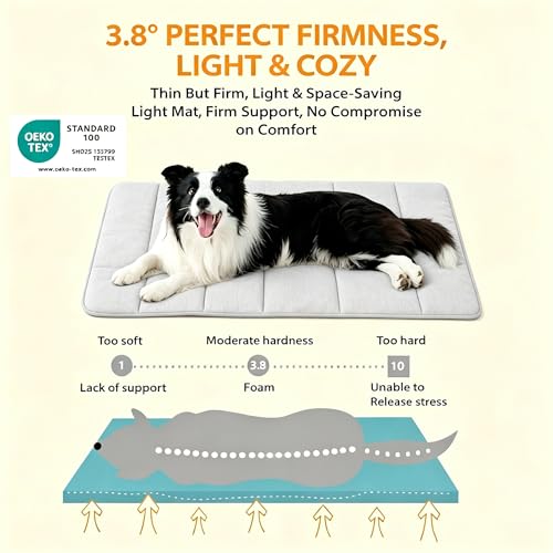 Dog Cooling Mat for Large Dogs – 35"x23" Orthopedic Memory Foam Pad for Summer, Hot Weather & Joint Relief | W - view 3